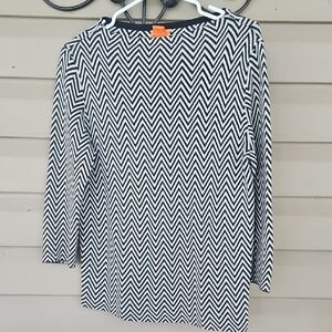 Joe Fresh Black and White Chevron Zigzag Sweater